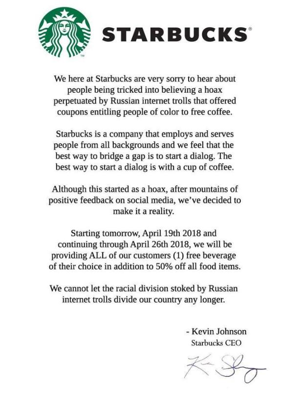starbucks letter